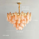 GobekUsa Amber Glass Chandelier: Dimmable Luxury Light Fixture for Living Room Hall