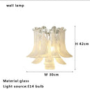 GobekUsa Amber Glass Chandelier: Dimmable Luxury Light Fixture for Living Room Hall