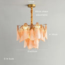 GobekUsa Amber Glass Chandelier: Dimmable Luxury Light Fixture for Living Room Hall