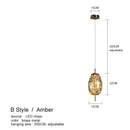 GobekUsa Amber Glass Chandelier: Luxury Lighting for Bedroom, Dining Room, Kitchen, Restaurant & Art Decor