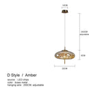 GobekUsa Amber Glass Chandelier: Luxury Lighting for Bedroom, Dining Room, Kitchen, Restaurant & Art Decor