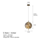 GobekUsa Amber Glass Chandelier: Luxury Lighting for Bedroom, Dining Room, Kitchen, Restaurant & Art Decor