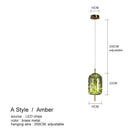 GobekUsa Amber Glass Chandelier: Luxury Pendant Lighting for Bedroom, Dining Room, Kitchen, Restaurant