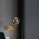 GobekUsa Amber Glass Chandelier: Luxury Pendant Lighting for Bedroom, Dining Room, Kitchen, Restaurant