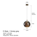 GobekUsa Amber Glass Chandelier: Luxury Pendant Lighting for Bedroom, Dining Room, Kitchen, Restaurant
