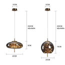 GobekUsa Amber Glass Chandelier: Luxury Pendant Lighting for Bedroom, Dining Room, Kitchen, Restaurant
