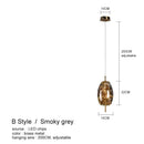 GobekUsa Amber Glass Chandelier: Luxury Pendant Lighting for Bedroom, Dining Room, Kitchen, Restaurant