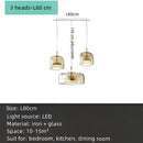 GobekUsa Amber Glass Chandelier Pendant Light for Living Room, Bedroom, Kitchen, and Bar