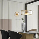 GobekUsa Amber Glass Chandelier Pendant Light for Living Room, Bedroom, Kitchen, and Bar