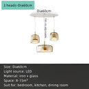 GobekUsa Amber Glass Chandelier Pendant Light for Living Room, Bedroom, Kitchen, and Bar