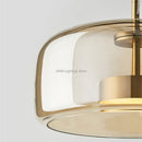 GobekUsa Amber Glass Chandelier Pendant Light for Living Room, Bedroom, Kitchen, and Bar
