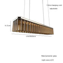 GobekUsa Amber Glass Chandelier Rectangle Pendant Lighting for Nordic Dining Room