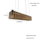 GobekUsa Amber Glass Chandelier Rectangle Pendant Lighting for Nordic Dining Room