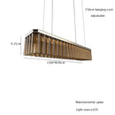 GobekUsa Amber Glass Chandelier Rectangle Pendant Lighting for Nordic Dining Room