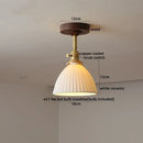 GobekUsa Amber Glass Copper LED Ceiling Light Fixture for Modern Home Decor