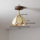 GobekUsa Amber Glass Copper LED Ceiling Light Fixture for Modern Home Decor