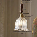 GobekUsa Amber Glass Cube LED Pendant Lights, Japanese Style for Kitchen, Bedroom, Coffee.