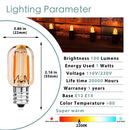 Vintage amber glass led filament bulb bedroom accent light by Decorbites