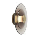 GobekUsa Amber Glass Disc Wall Lamp LED Modern Minimalist Sconce Lighting