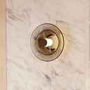 GobekUsa Amber Glass Disc Wall Lamp LED Modern Minimalist Sconce Lighting