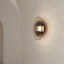 GobekUsa Amber Glass Disc Wall Lamp LED Modern Minimalist Sconce Lighting