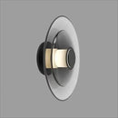 GobekUsa Amber Glass Disc Wall Lamp: Modern Minimalist LED Sconce Lighting Fixture