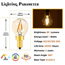 Vintage amber glass led bulb 5-pack for rv and bedroom living room by Decorbites