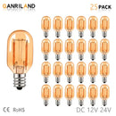 GobekUsa Amber Glass LED Bulb | Low Volts Mini Light | Warm White 2200K
