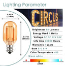 GobekUsa Amber Glass LED Bulb | Low Volts Mini Light | Warm White 2200K