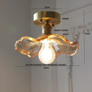 GobekUsa Amber Glass LED Ceiling Lamp Nordic Modern Simple Indoor Lighting