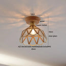 GobekUsa Amber Glass LED Ceiling Lights Modern Decoration for Home Porch Restaurant