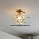 GobekUsa Amber Glass LED Ceiling Lights Modern Decoration for Home Porch Restaurant