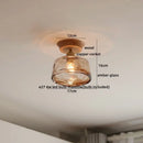 GobekUsa Amber Glass LED Ceiling Lights Modern Decoration for Home Porch Restaurant
