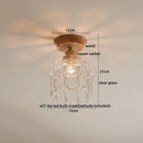 GobekUsa Amber Glass LED Ceiling Lights Modern Decoration for Home Porch Restaurant