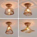GobekUsa Amber Glass LED Ceiling Lights Modern Decoration for Home Porch Restaurant