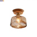 GobekUsa Amber Glass LED Ceiling Lights Modern Decoration for Home Porch Restaurant