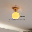 GobekUsa Amber Glass LED Ceiling Lights Modern Decoration for Home Porch Restaurant