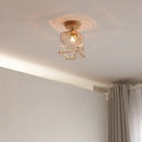 GobekUsa Amber Glass LED Ceiling Lights Modern Decoration for Home Porch Restaurant