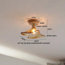 GobekUsa Amber Glass LED Ceiling Lights Modern Decoration for Home Porch Restaurant