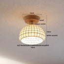 GobekUsa Amber Glass LED Ceiling Lights Modern Decoration for Home Porch Restaurant