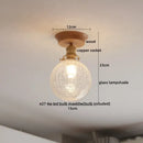 GobekUsa Amber Glass LED Ceiling Lights Modern Decoration for Home Porch Restaurant