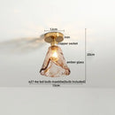GobekUsa Amber Glass LED Ceiling Lights Modern Home Lighting Copper Socket