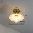 GobekUsa Amber Glass LED Ceiling Lights Modern Home Lighting Copper Socket