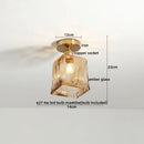 GobekUsa Amber Glass LED Ceiling Lights Modern Home Lighting Copper Socket