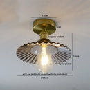 GobekUsa Amber Glass LED Ceiling Lights Modern Home Lighting Copper Socket