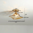 GobekUsa Amber Glass LED Ceiling Lights Modern Home Lighting Copper Socket