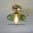 GobekUsa Amber Glass LED Ceiling Lights Modern Home Lighting Copper Socket