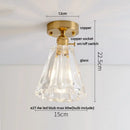 GobekUsa Amber Glass LED Ceiling Lights Modern Nordic Kitchen Living Room Lighting