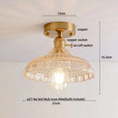 GobekUsa Amber Glass LED Ceiling Lights Modern Nordic Kitchen Living Room Lighting