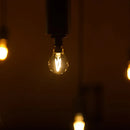 GobekUsa Amber Glass LED Filament Globe Bulb, 2200K Dimmable E12 E14 Outdoor Fairy Light